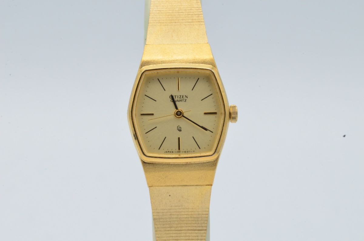 CITIZEN QUARTZ DAMEN UHR 20MM STAHL/GOLD QUARZ VINTAGE RAR 5