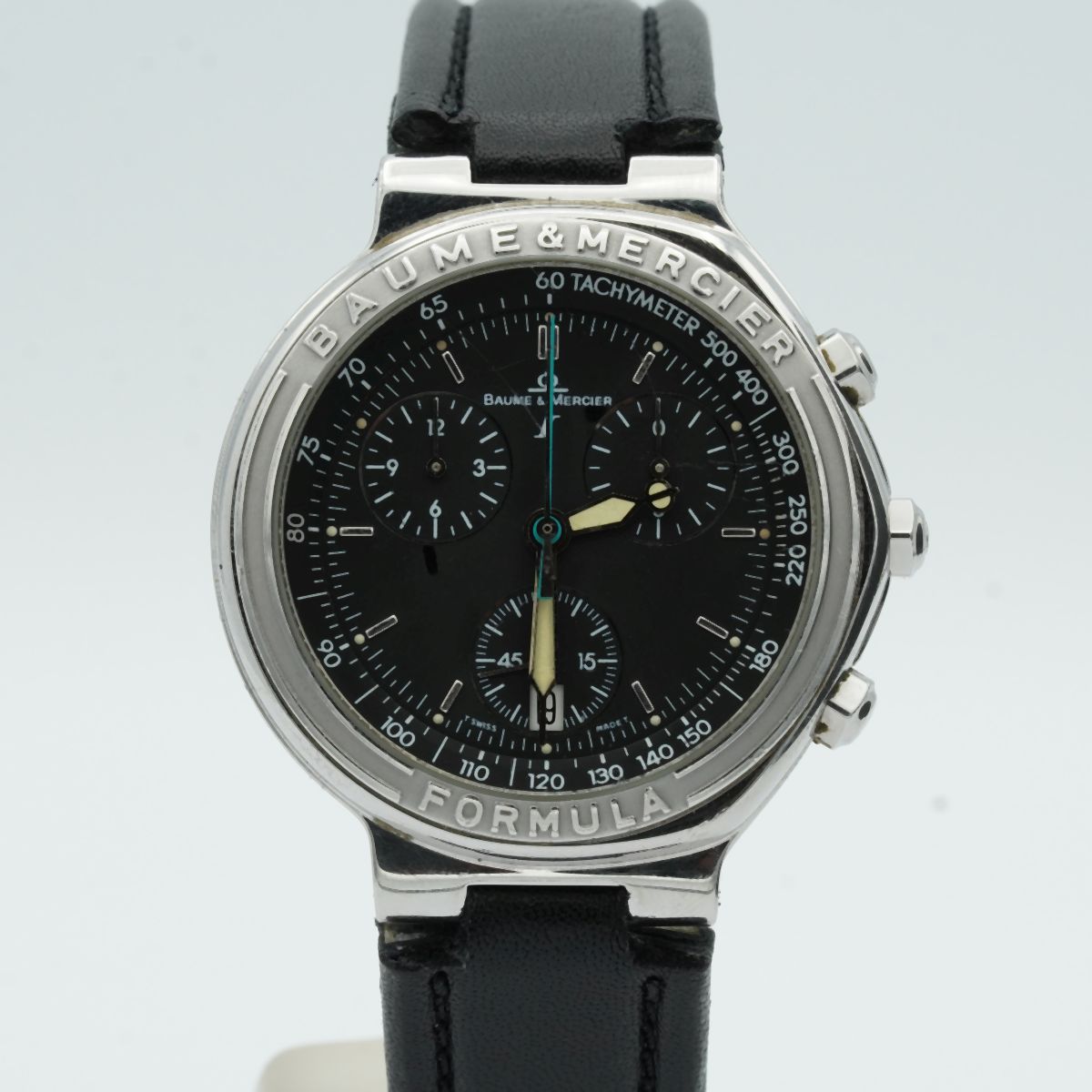 BAUME & MERCIER FORMULA CHRONO HERREN UHR 38MM QUARZ ARMBANDUHR  