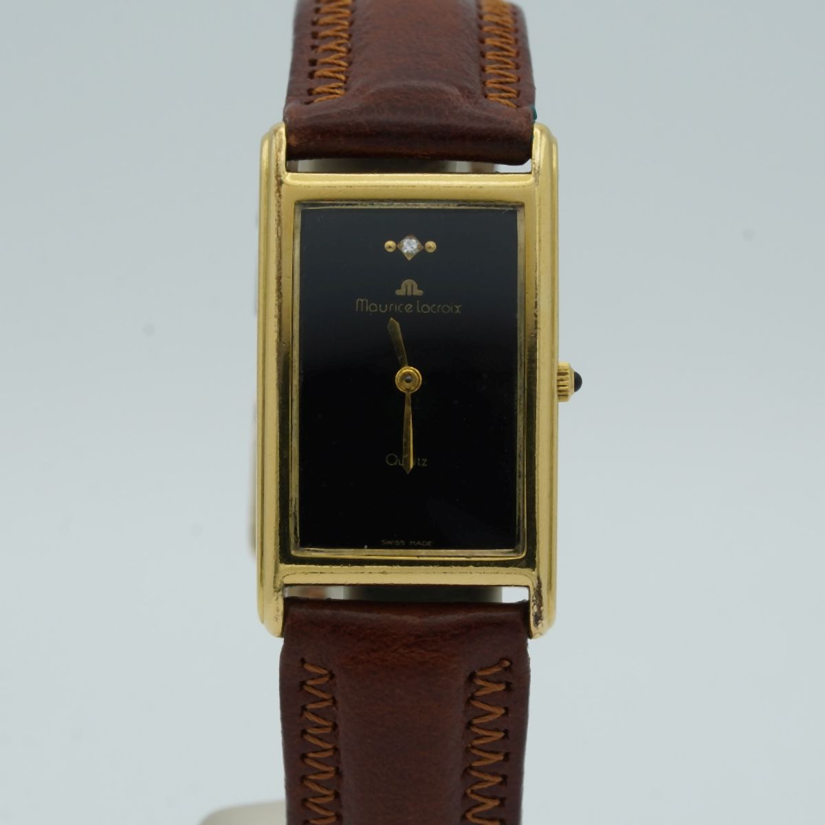 MAURICE LACROIX DAMEN UHR STAHL FIABA VINTAGE MIT LEDER BAND QUARZ  