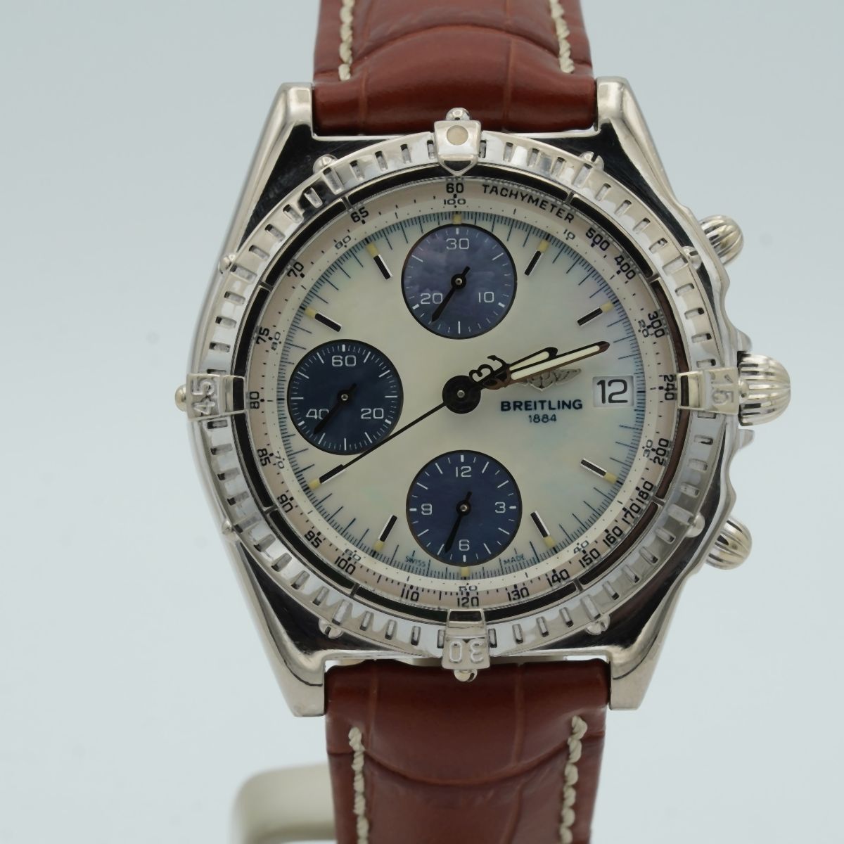 BREITLING CHRONOMAT J13050.1 HERREN Uhr 18K 750 WEISSGOLD VINTAGE 