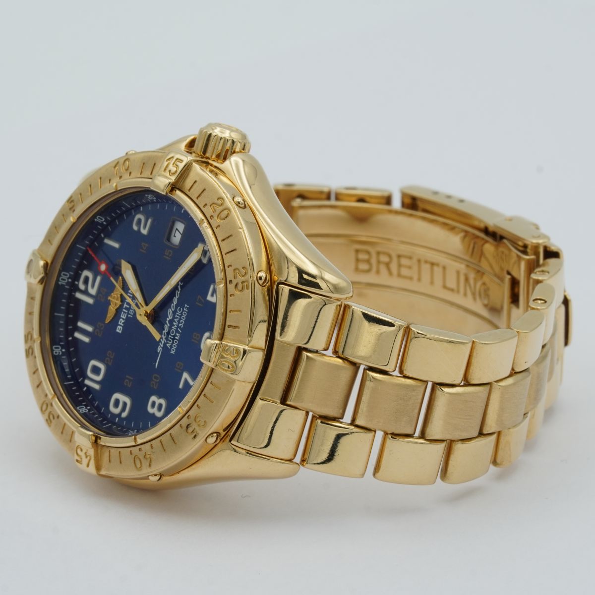 BREITLING SUPEROCEAN HERREN UHR K10040 18K 750 MASSIV GOLD 40MM WIE NEU Uhrenatelier Halle