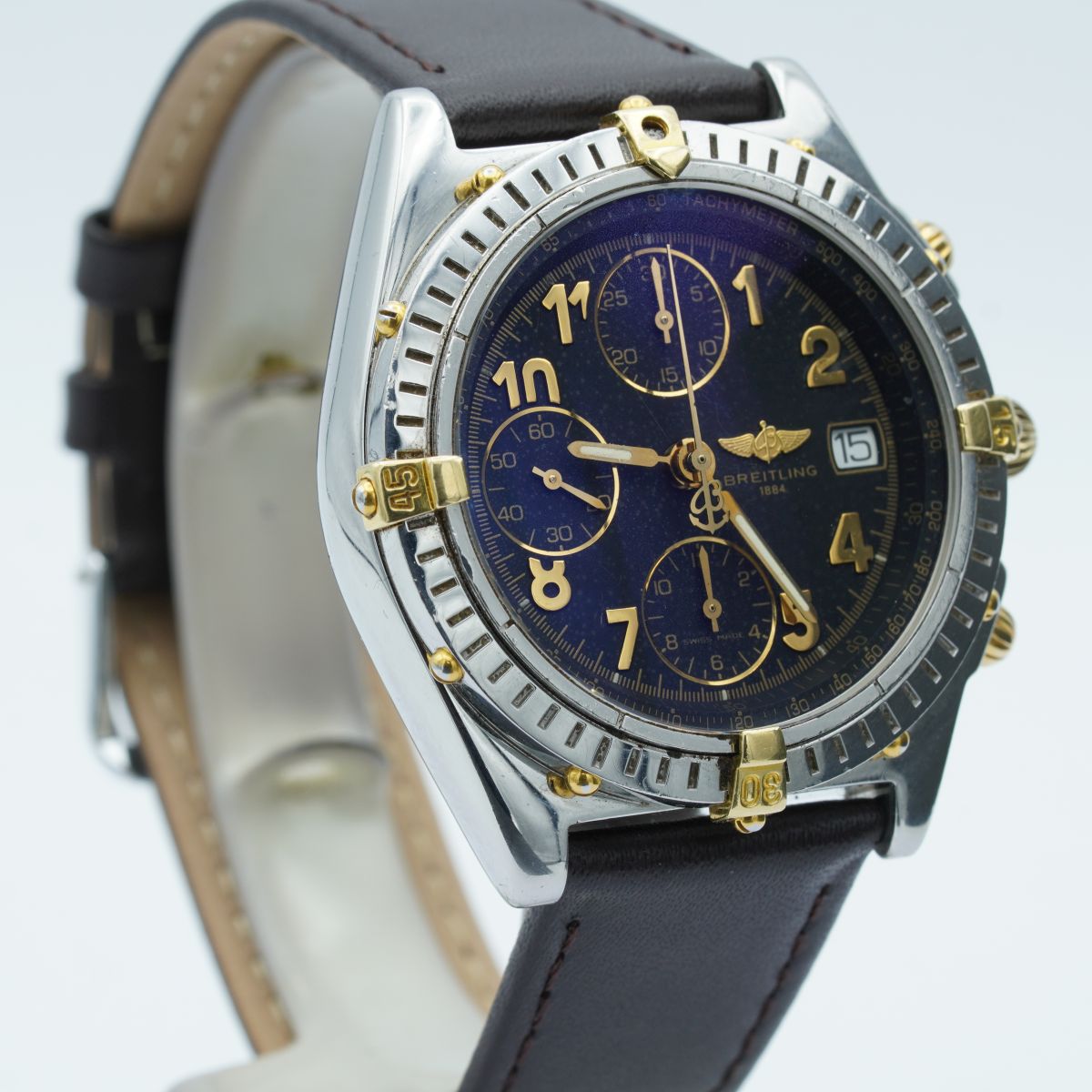 BREITLING CHRONOMAT VITESSE B13050.1 HERREN UHR STAHL GOLD SCHWARZ SCHON BR271 Uhrenatelier Halle