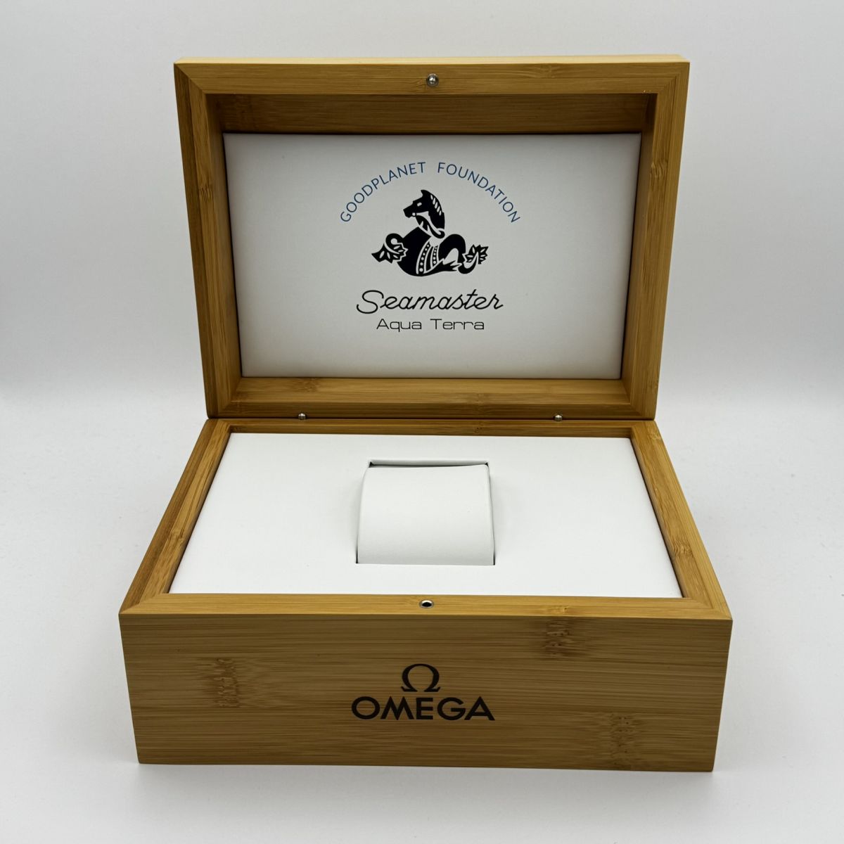OMEGA UHREN WATCH BOX CASE NEUWERTIG FÜR SEAMASTER AQUA TERRA HOLZ