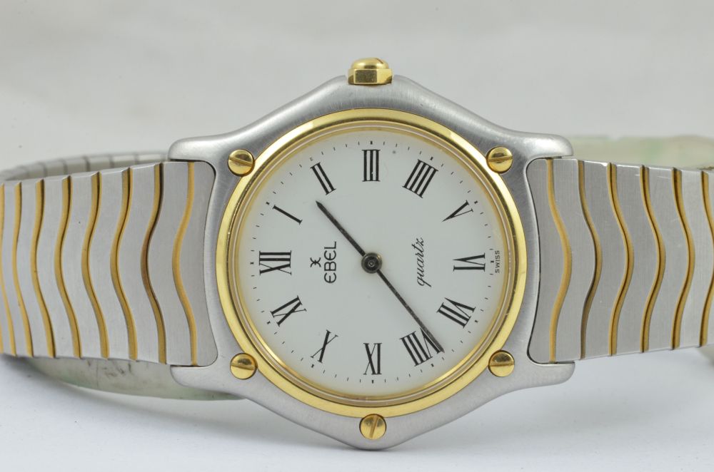 Ebel Men's Watch Steel /750 Gold 1 11/32in Sport Classique Top State